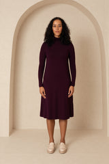 Plum Turtleneck Dress