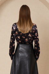 Floral Velour Blouse