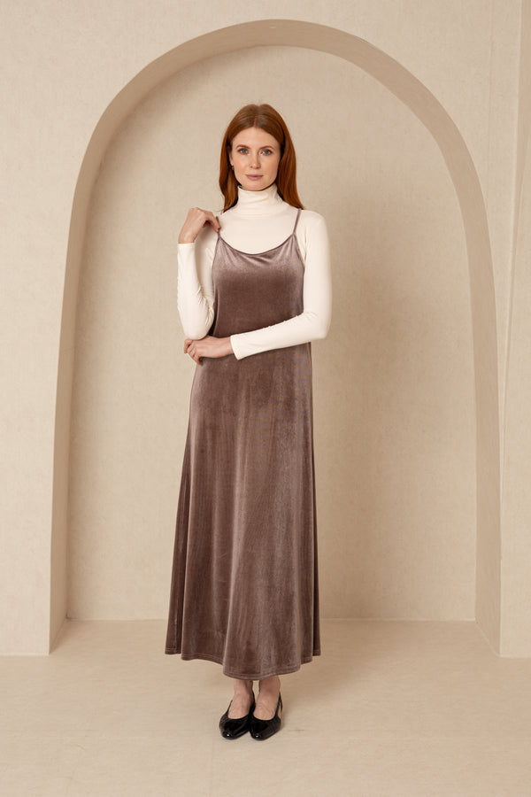 Light Brown Velour Slip Jumper