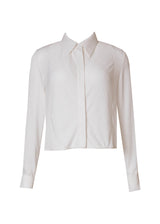 White Accordion Pleat Blouse