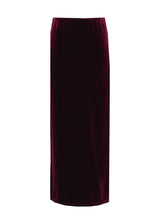 Wine Velvet Slip Skirt