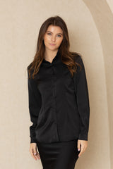 Black Silk Blouse Set - sold separately