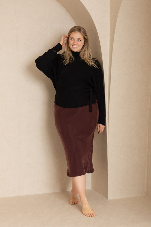 Maroon Slip Skirt