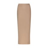 Neutral Ribbed Skirt Legging