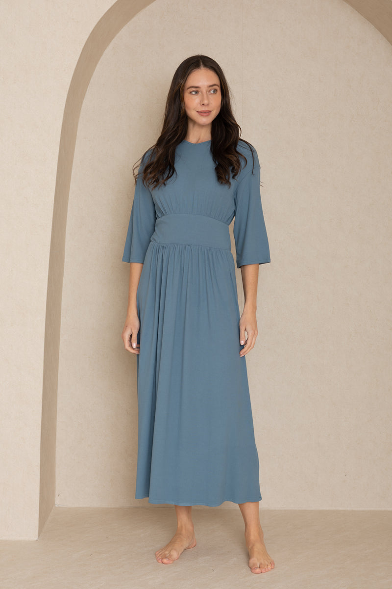 Denim Blue Basic Waist Maxi