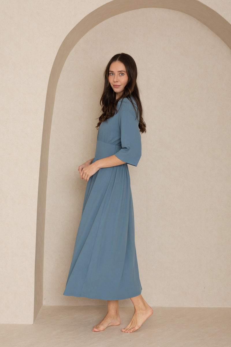 Denim Blue Basic Waist Maxi