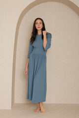 Denim Blue Basic Waist Maxi