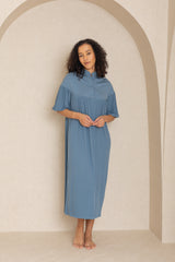 Blue Duo Henley Maxi