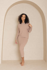 Neutral Solid Skirt Legging