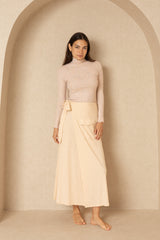 Pink Rainbow Scalloped Turtleneck