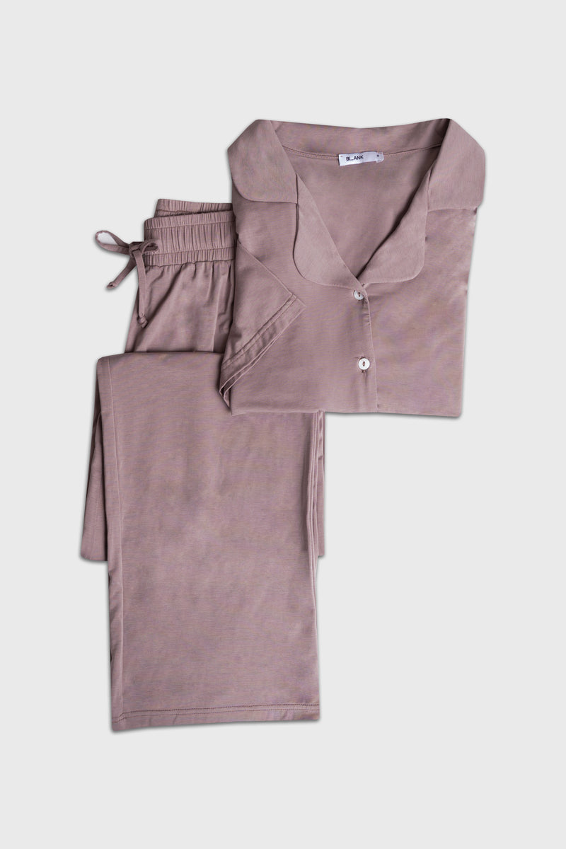 Light Purple Pajama Top and Flare Bottom