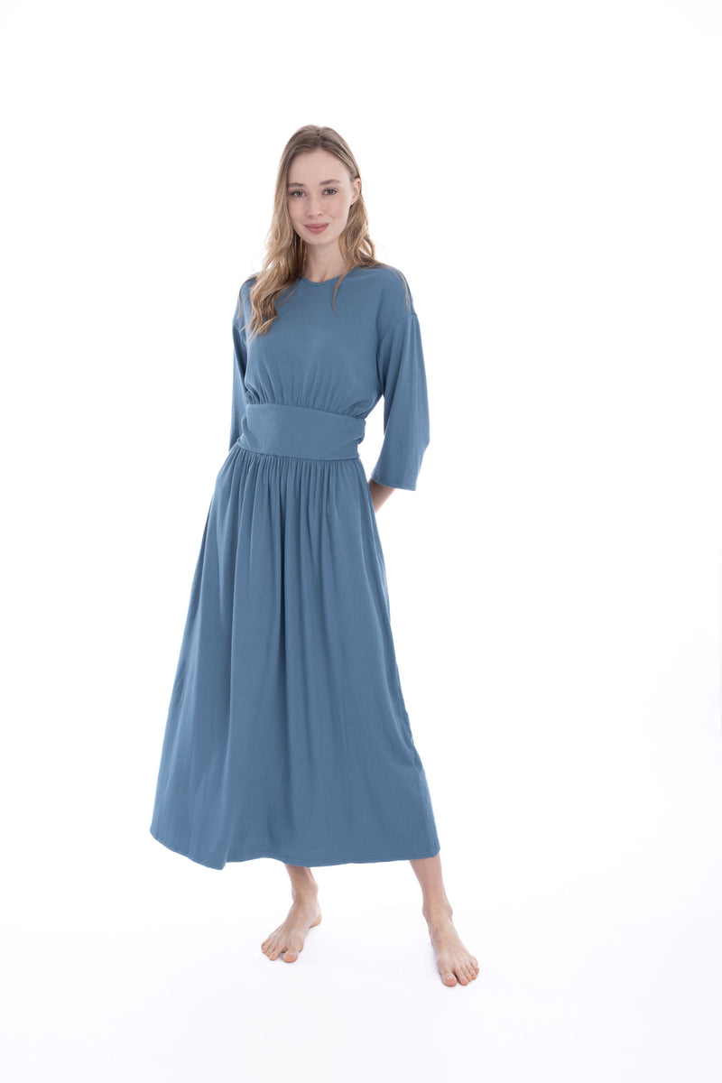 Denim Blue Basic Waist Maxi